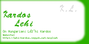 kardos lehi business card